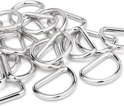 Argolas D de metal sem costura para coleira de cachorro