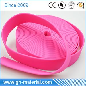 Sólido de cor rosa sintético revestido Webbing para acessórios Pet macios
